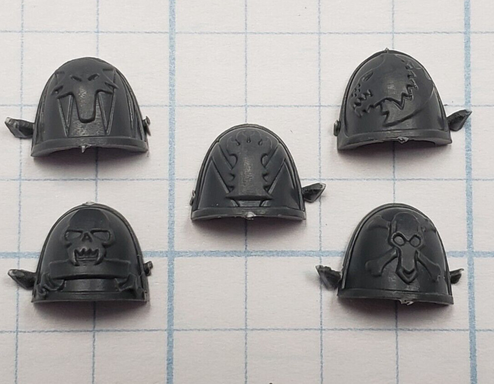40k Space Wolves Bits Wolf Pack Wolf Guard Engraved Shoulder Pad x5 Set
