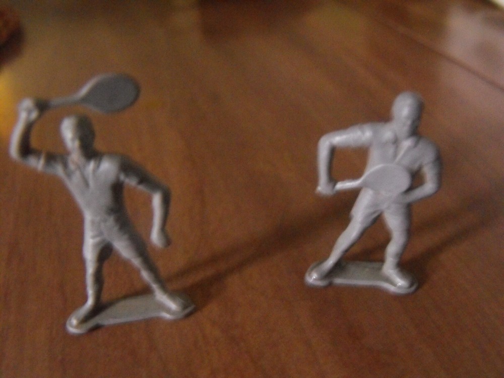 Two Tennis Player Figures for Model Railroad Layout