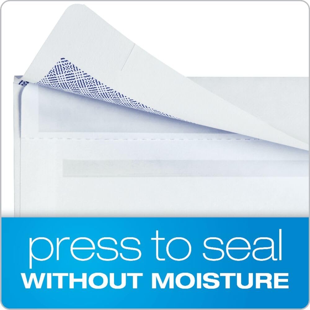 Quality Park 8 5/8 Double-Window Security Envelopes, Self-Sealing, Tamper