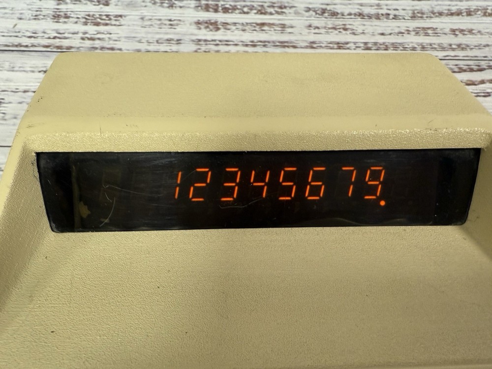 Vintage Corvus Electronic Calculator Model 307 with Amber Neon Display