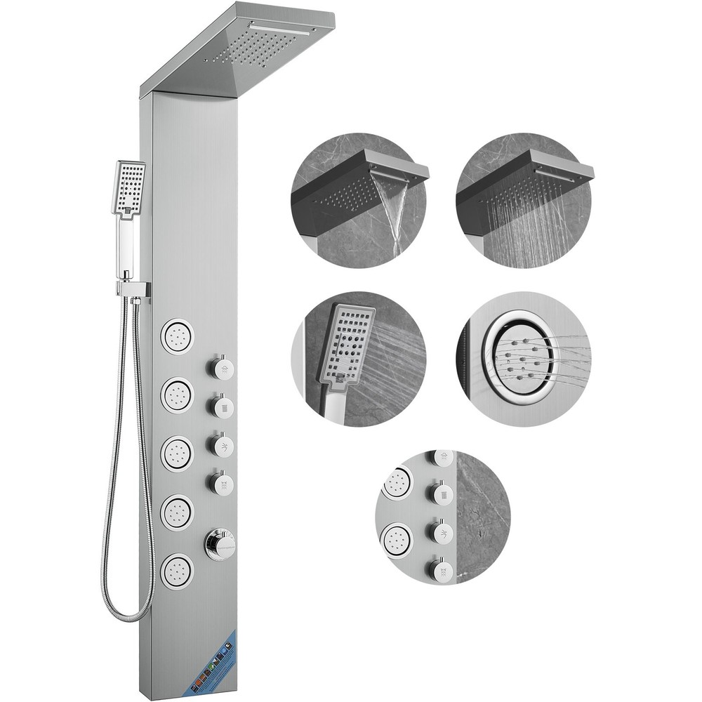 Shower Panel System 4 Shower Modes Shower Panel Tower Rainfall Waterfall 5