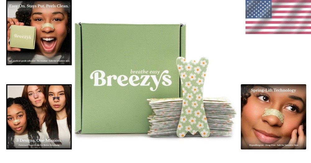Comfortable Non-Medicated Nasal Strips - Breathe Easier & Sleep Better, 25 Pack