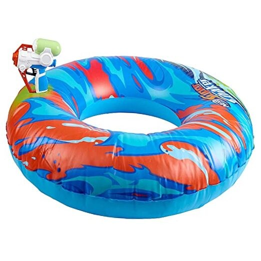 Super Soaker Ride-On Cruiser – Inflatable Pool Float with Pool Hydro Battle