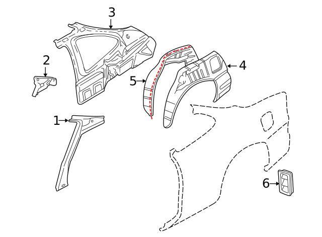 Genuine GM Outer Wheelhouse 12455203