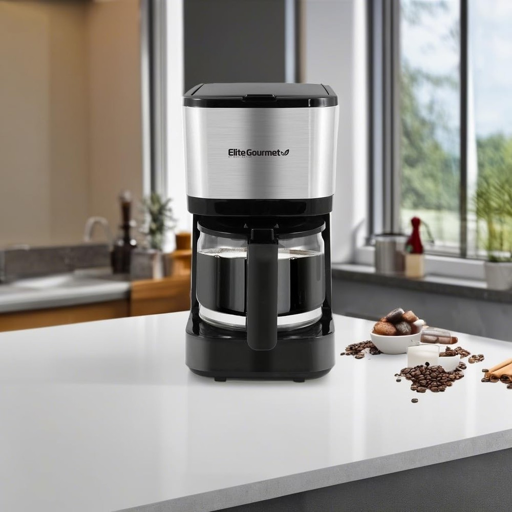 EHC9420 Automatic 5-Cup Brew & Drip Coffee Maker with Pause N Serve Reusable ...