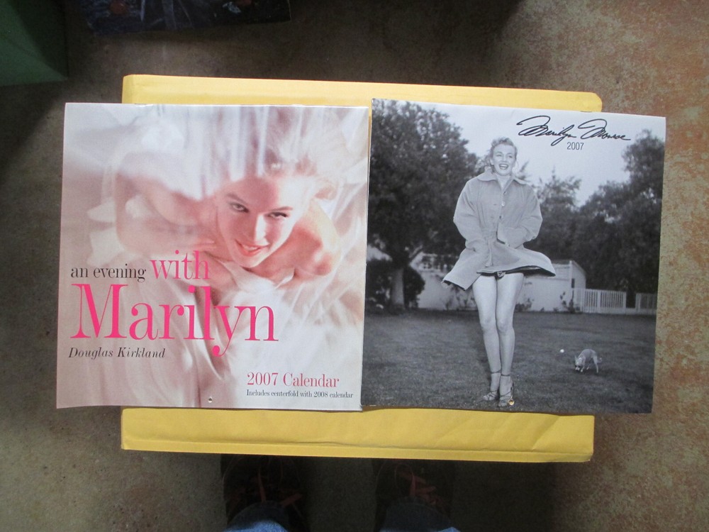 2 MARILYN MONROE 2007 CALENDARS UNMARKED AN EVENING WITH MARILYN