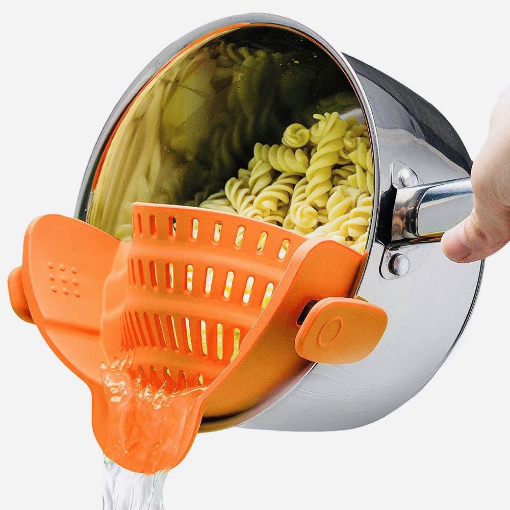 kitchen tool food strainer silicone clip filter