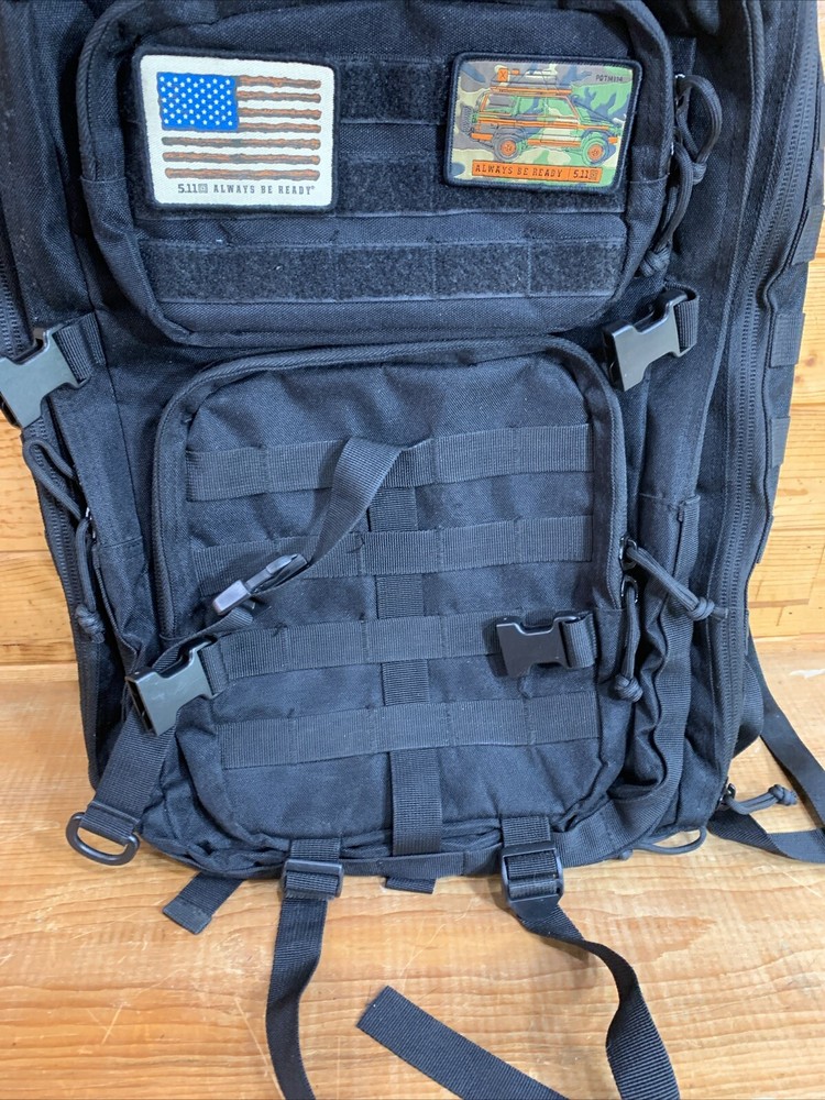 Mens Military Tactical Series Heavy-duty Backpack Black MULTIPLE COMPARTMENT