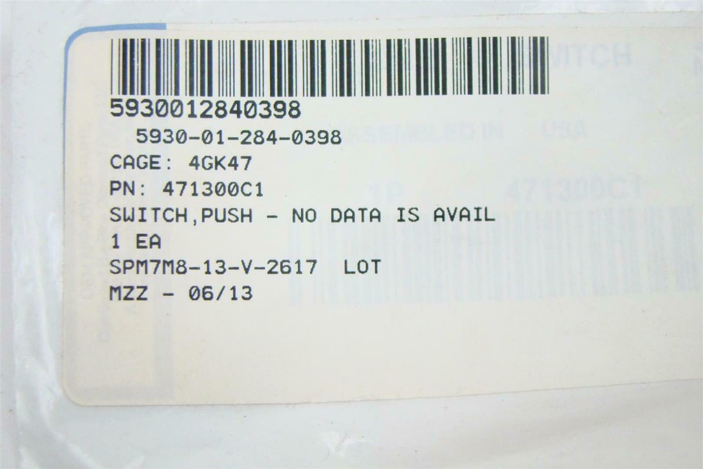 Genuine International Push Switch Part # 471300C1