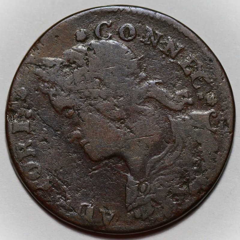 1788 Connecticut Colonial Copper, Draped Bust Left, Miller 16.5-H