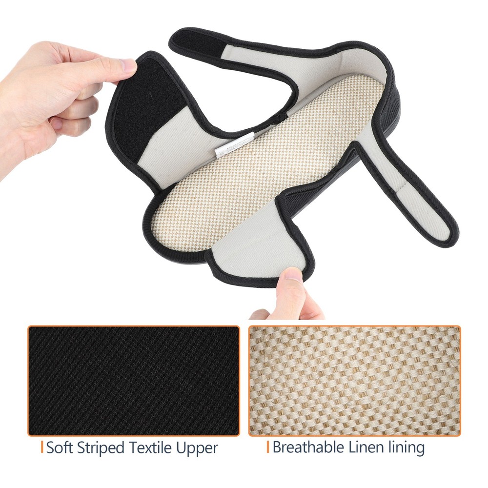Men's Breathable Diabetic Sandals, Wide Width Adjustable Hook & Loop Open Toe