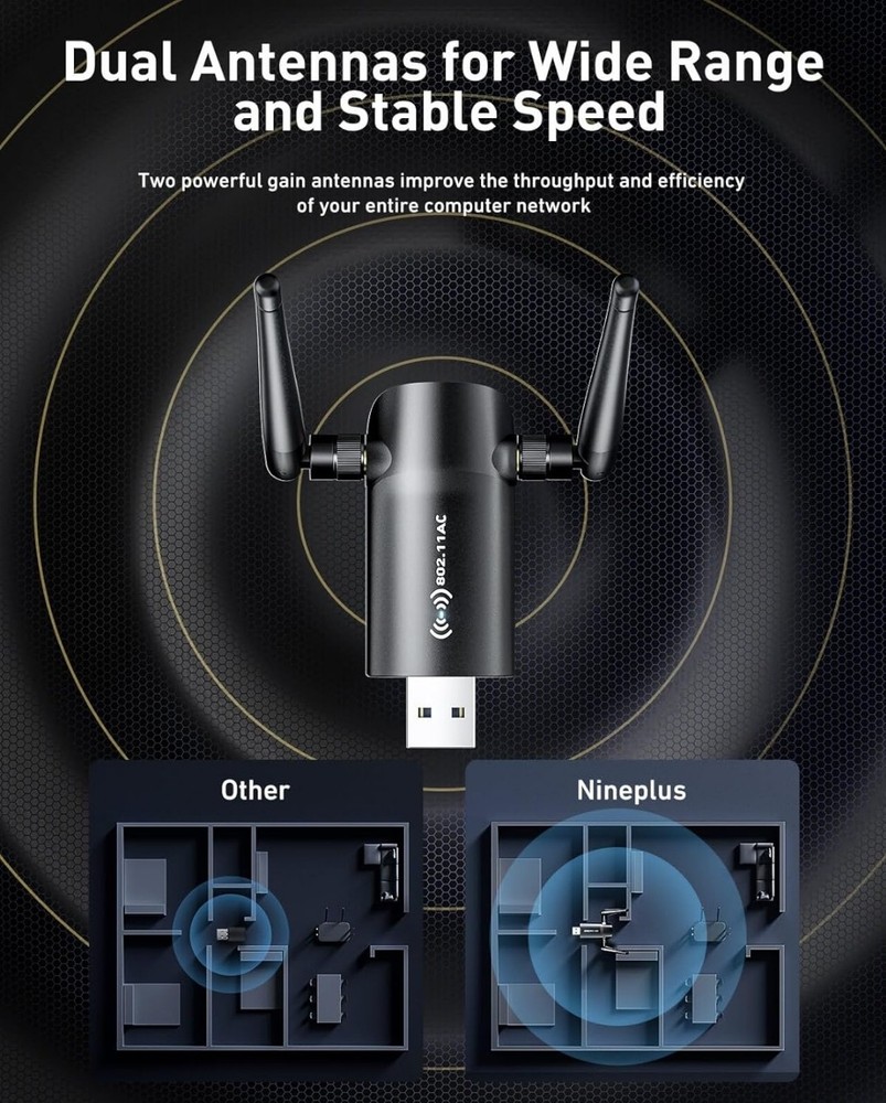 TECHKEY MODEL 6B29 DUAL BAND WIRELESS USB ADAPTER