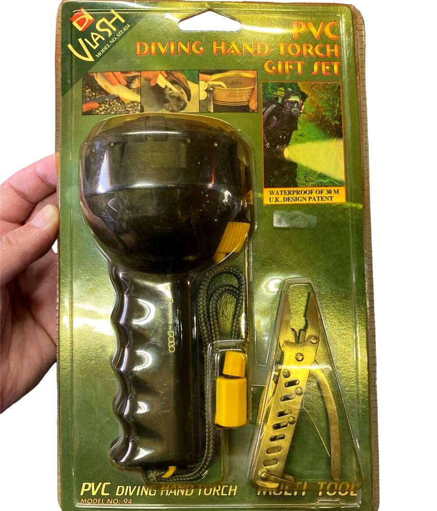 POLO Divlash PVC Diving Hand Torch Scuba/ Gift Set +Multi Tool Waterproof 30m