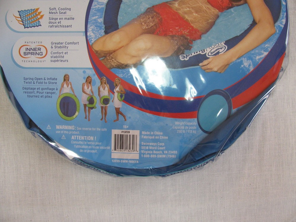 NIP Swimways Spring Float #13239, Blue rr