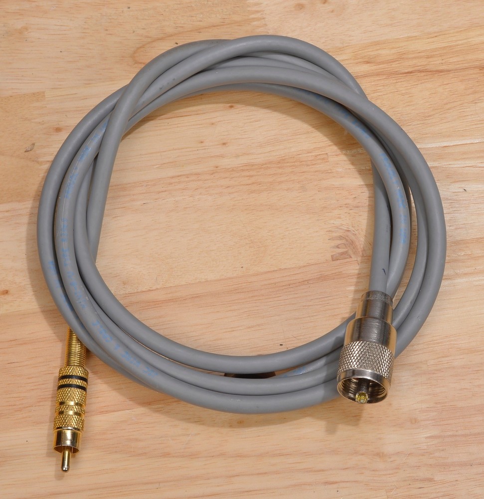 RF INPUT CABLE FOR ALPHA 76CA 78 LINEAR AMPLIFIER PL-259 UHF to RCA