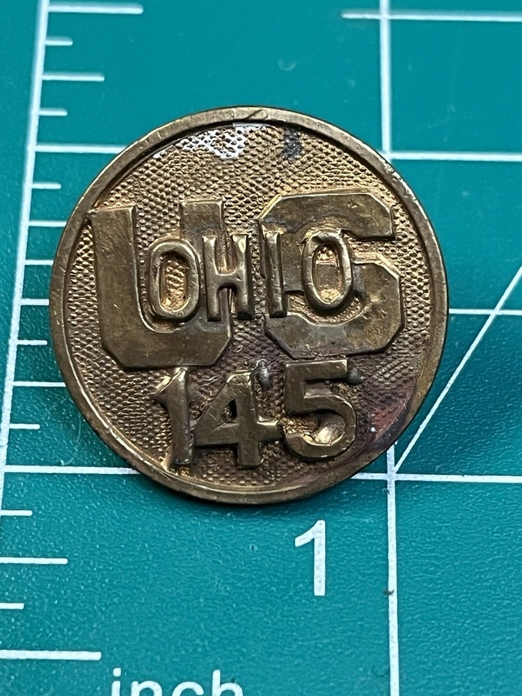 Pre WWII / Inter War 145th Ohio National Guard Collar Disk Disc