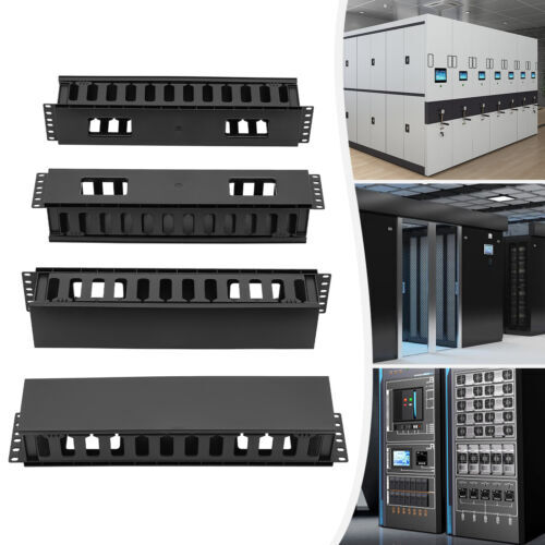 4 Pack Horizontal Rack Mount Cable Management, Cable Organizer, Cable Raceways