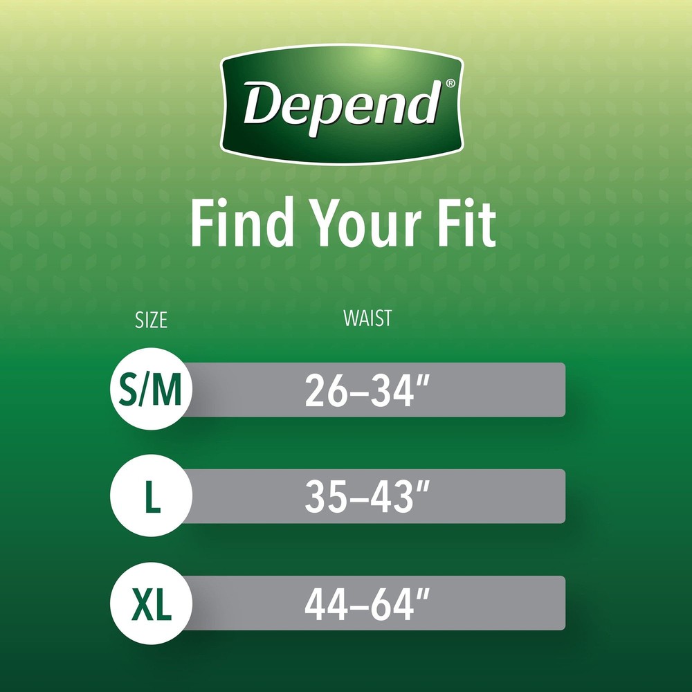 Depend Disposable Underwear Male X-Large 52 Ct
