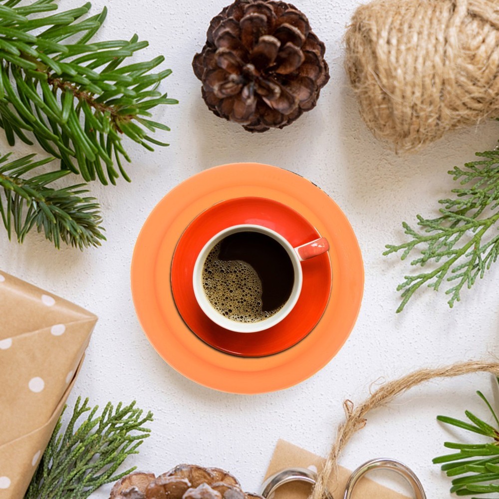 4 Pcs/Pack Silicone Round Coasters Pad Cup Pads Button Shape Mat