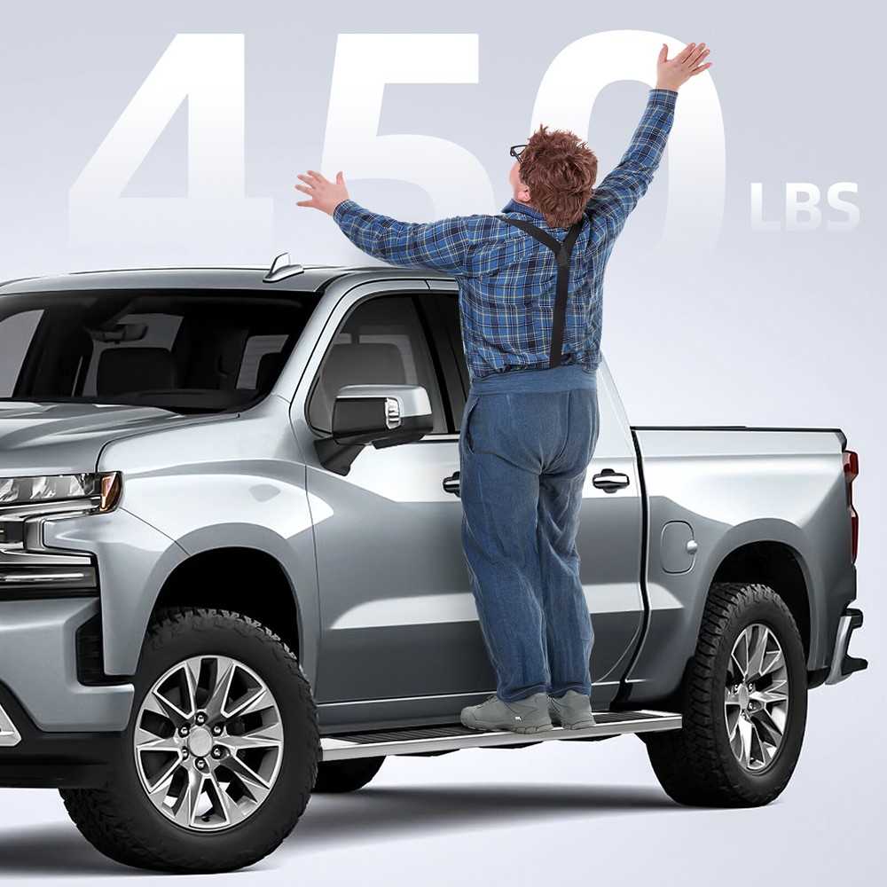 For 2019-2023 Silverado/Sierra Crew Cab 6" Running Board Nerf Bars Side Steps SS