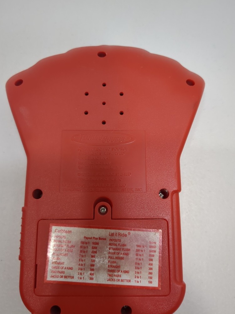Techno Source 2004 Bicycle 3 in 1 Poker Handheld Electronic Game Pre-owned Works