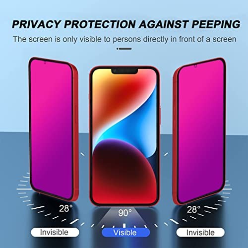 Compatible with iPhone 13 Pro Privacy Screen Protector and Compatible with