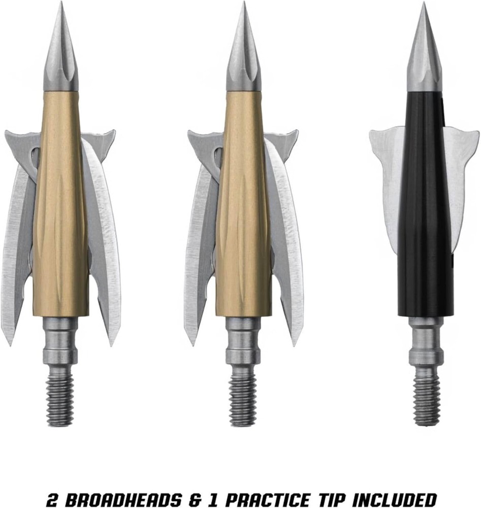 Fastest Deploying Broadhead with Bone Evasion Tech 125 Grain Black