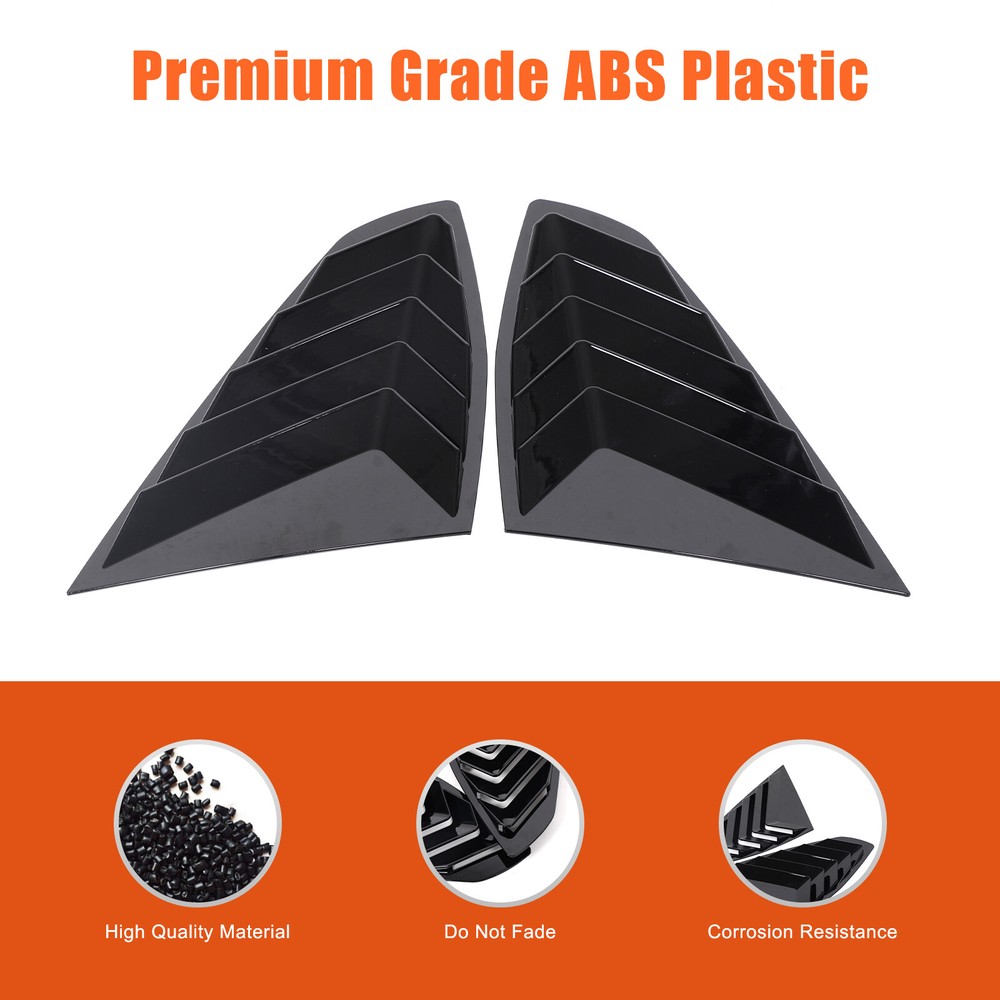 ABS Glossy Black Rear Triangular Louver Trim Panel For BMW 4 Series/i4 2020-2024