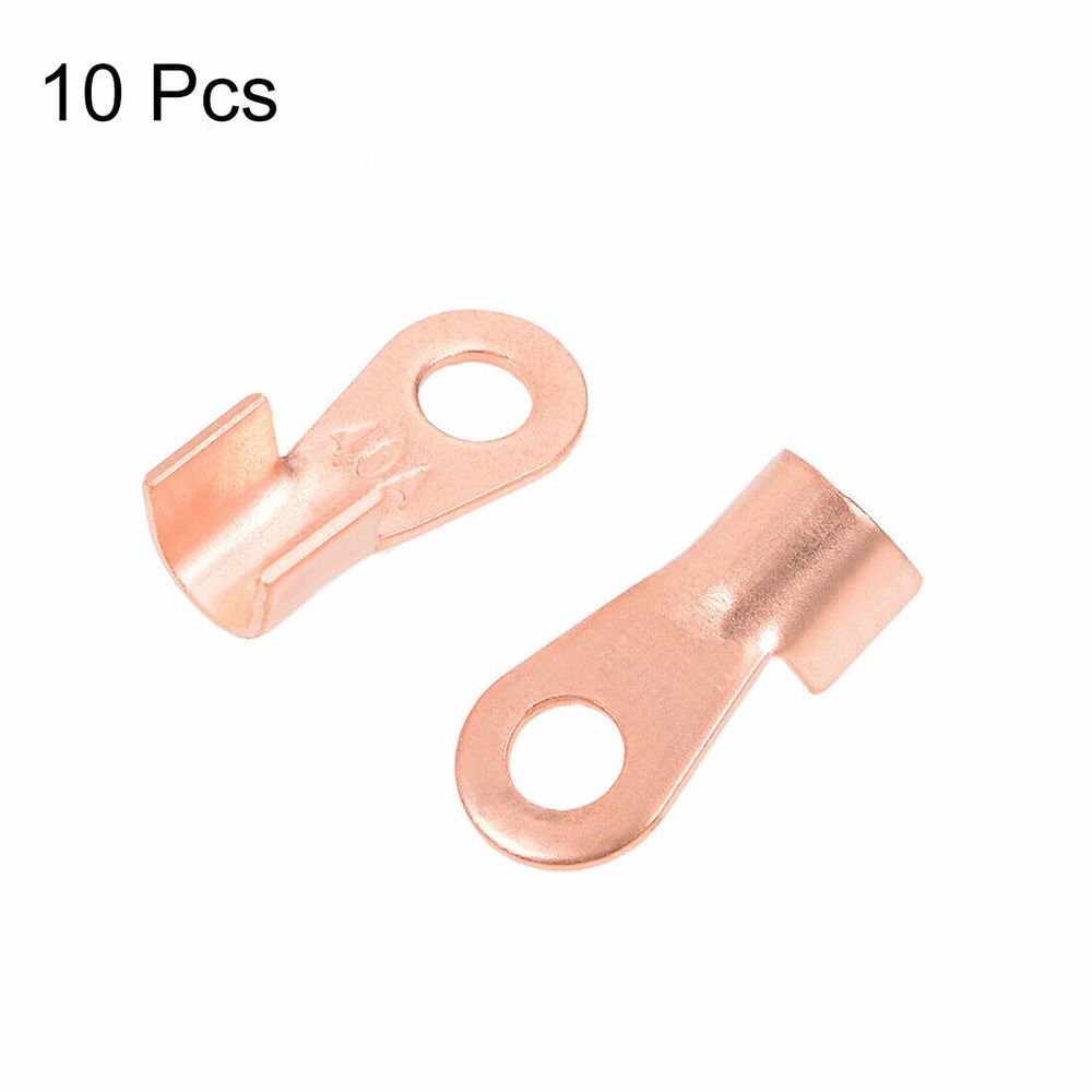 10Pcs Open Pure Copper Ring Lug TerminalsOT-40A Wire Crimp Terminal Connector✦KD