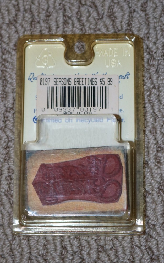 Season’s Greetings Rubber Stamp Christmas Comotion