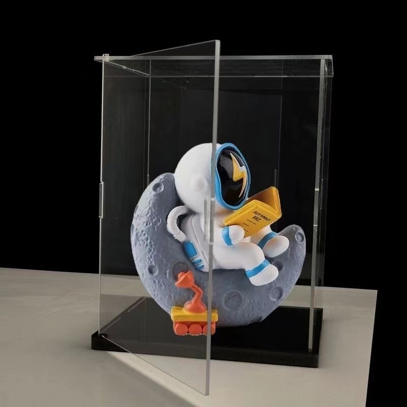 Front Open Acrylic Plastic Display Case Box Dustproof Self-Assembly Various Size