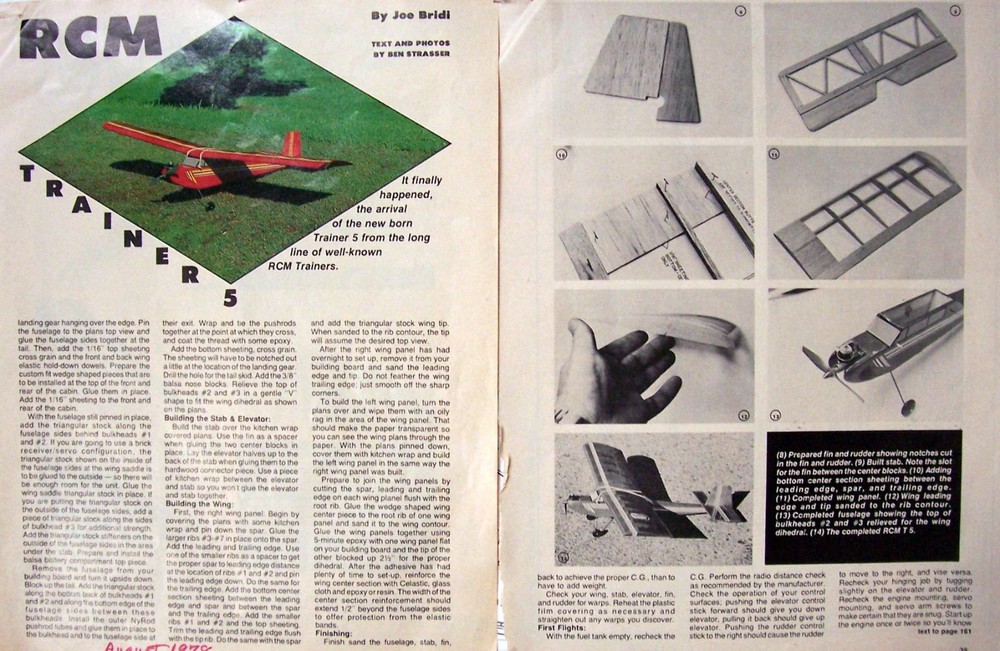 RCM BASIC TRAINER PLAN +BUILDING INSTRUCTIONS +BONUS to Build 50" RC Model Plane