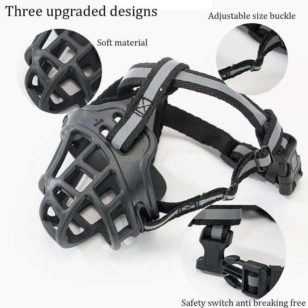 Dog Muzzle Breathable Basket For Small Medium Large Prevents Chewing XXL