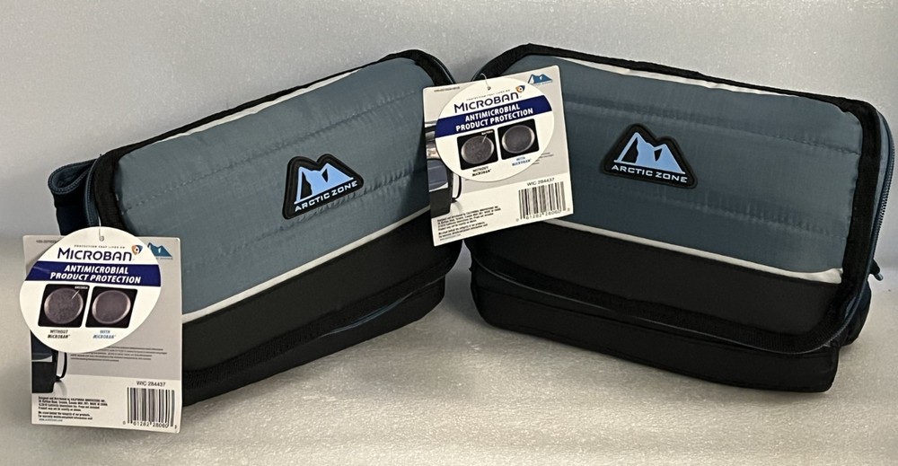 2 Arctic Zone Collapsable Coolers/Lunchbox 6 Can Capacity, 2 Lunchboxes w Insert