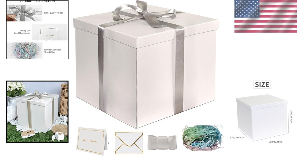 Elegant White Large Gift Box - Perfect for All Occasions