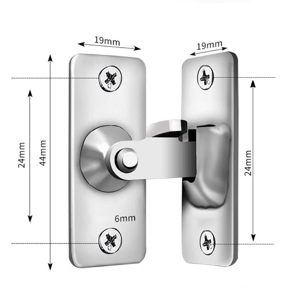 90 Degree Right Angle Gate Latches, Latches for Barn Doors, Windows, Silver