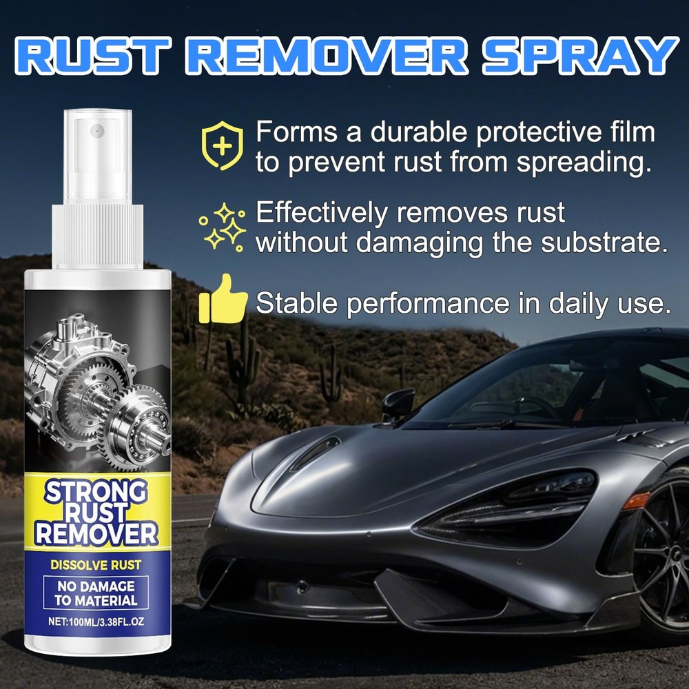 2pcs Rust Remover Spray for Metal, Multipurpose Rust Stain Remover, Heavy Dut...