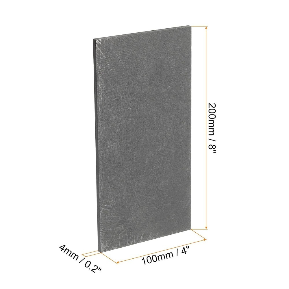 MECCANIXITY Graphite Block Ingot Rectangle 200x100x5mm, black