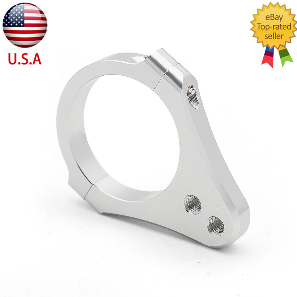 36mm Fork Universal Motor CNC Steering Damper Frame Mount Clamp Bracket Silver