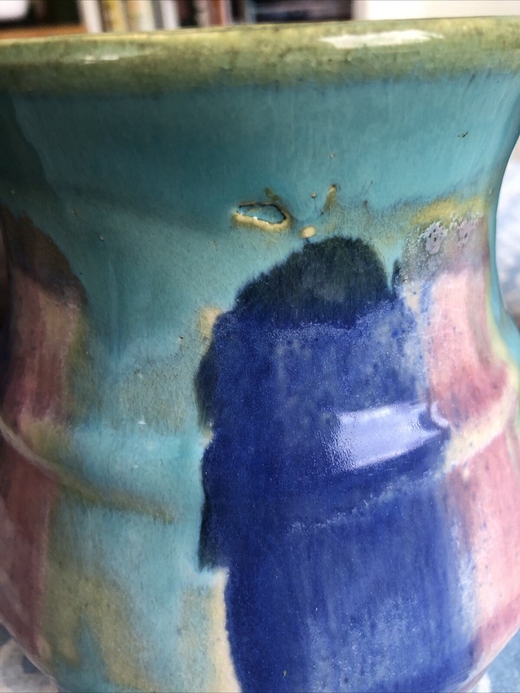 Handsome Hull Hand Painted Stoneware Vase