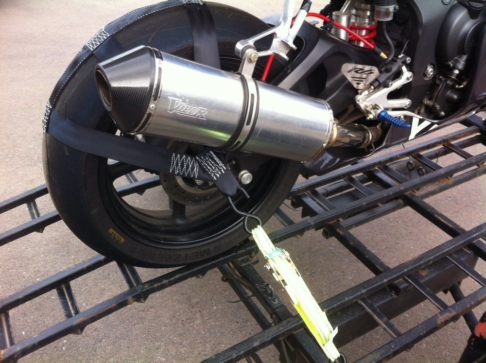 Motorcycle Transport Tie-Down Wheel Strap Light Strong Polyester webbing Strap