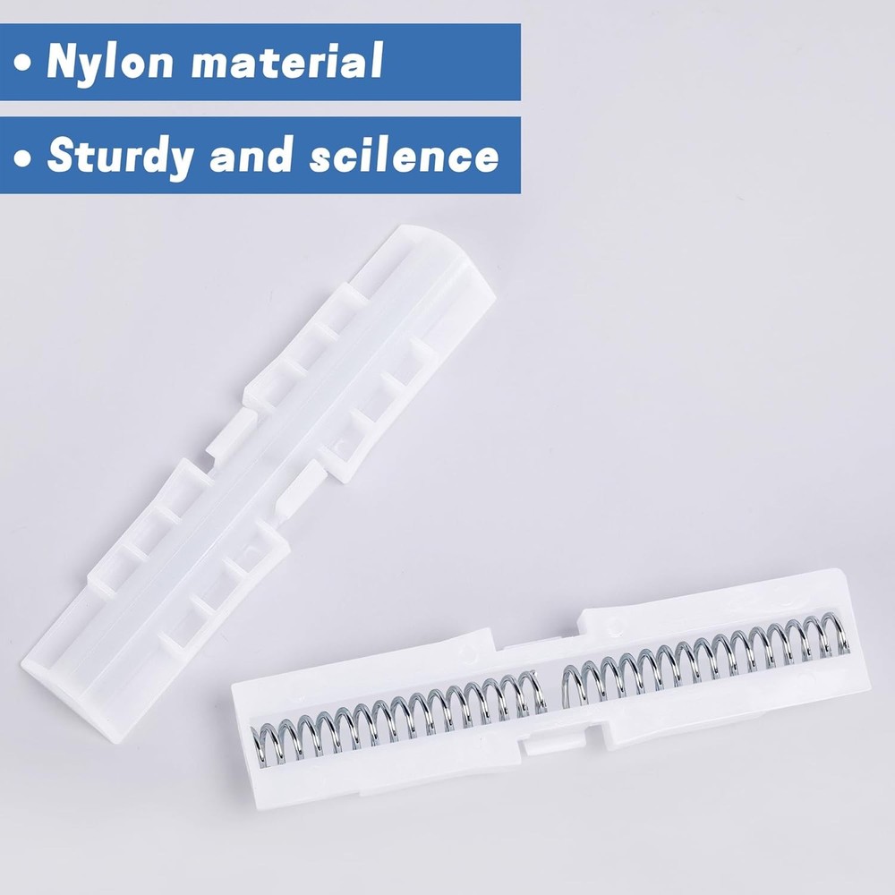 2 Pcs Bi-Fold Door Slide Guide,ABS Bifold Spring Rail,White 2