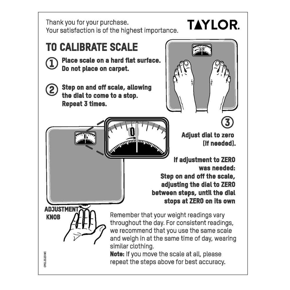 Analog Bathroom Scale 300 lb Capacity