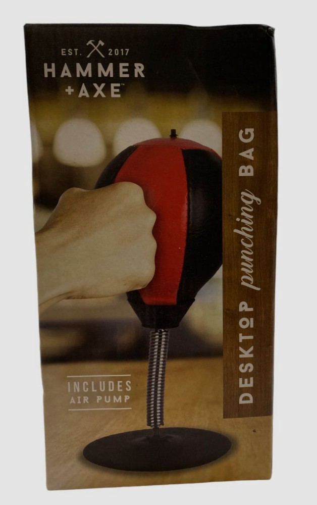 Hammer + Axe Black Desktop Punching Bag
