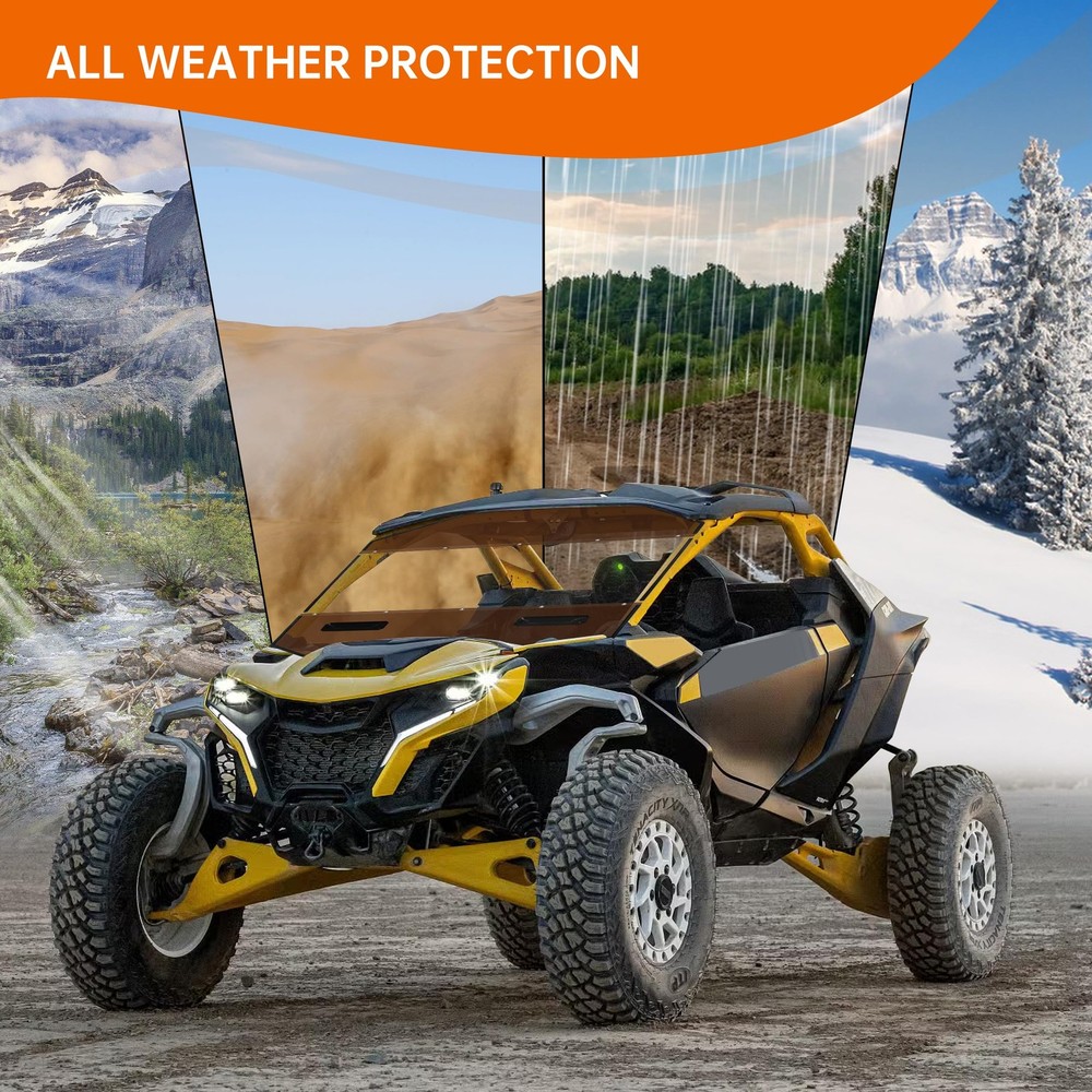 Front Full Vented Windshield Compatible with 2024+ Can-Am Maverick R clear