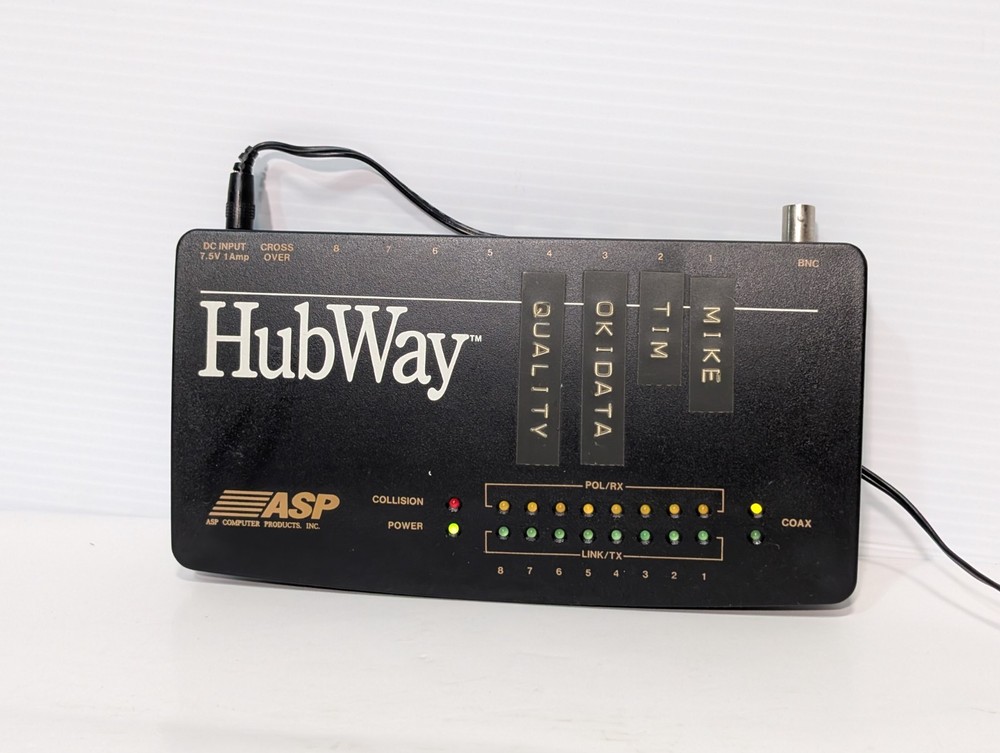 ASP HubWay Ethernet Hub with Power Adapter, 8-Port Network Switch