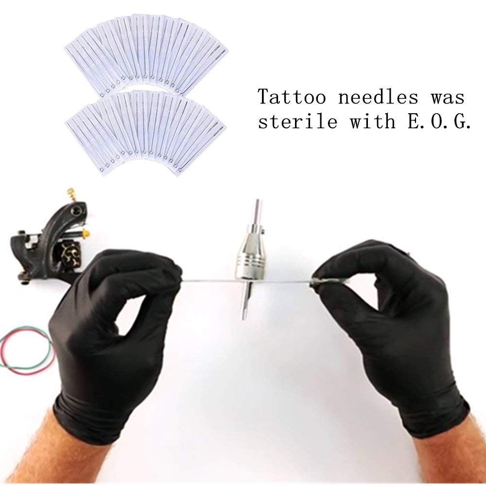 100pcs Tattoo Needles & Tips Set - Sterilized, Disposable for Professional Use