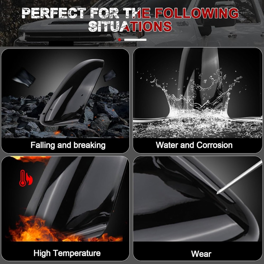 Glossy Black Direct Replacement Mirror Cover for 2016 2017 2018 2019 Explorer,