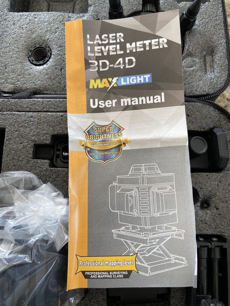 Professional Laser Level Meter Mapping Laser 3D-4D Max Light New!