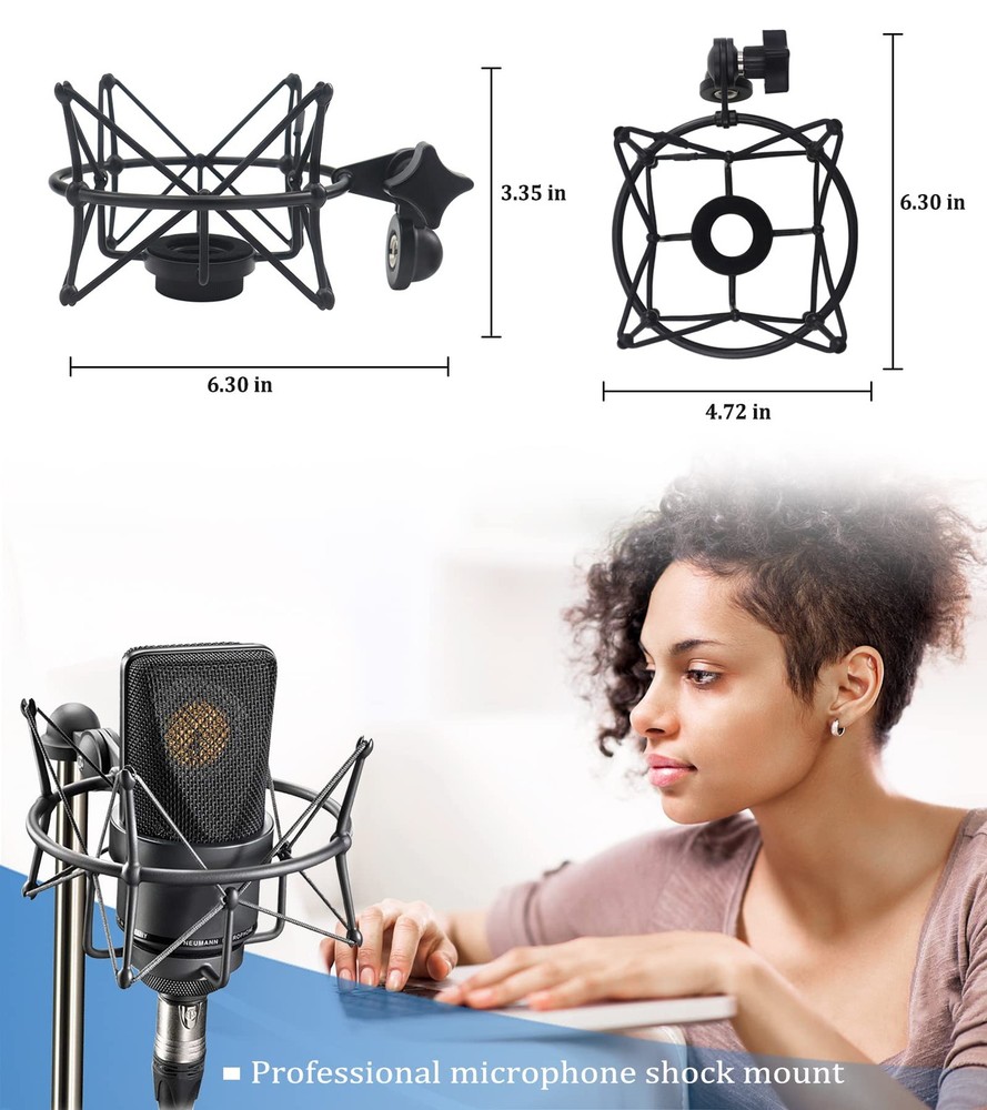 TLM 103 Shock Mount - Microphone Compatible for Neumann Medium, Black
